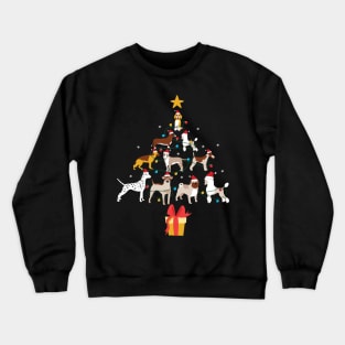 Merry Dogmas Dog Christmas Tree Christmas Tree Made of Dogs Dog Lover Christmas Gift Crewneck Sweatshirt